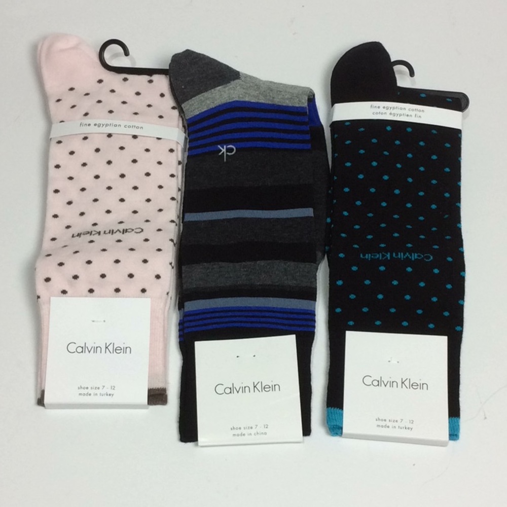 (3)New Calvin Klein Dress Socks